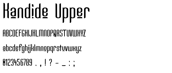 Kandide Upper font